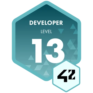 Credly 42 Cursus Developer Badge